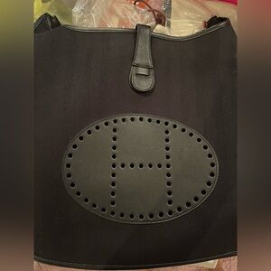 Large Hermes Evelyn Crossbody Black